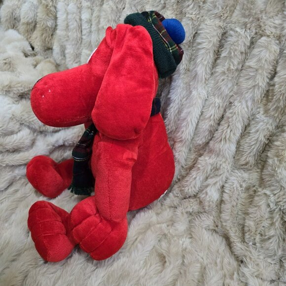 JINGLE Big Red DOG VINTAGE MACY'S COMMONWEALTH 24" CHRISTMAS PLUSH - Picture 2 of 5